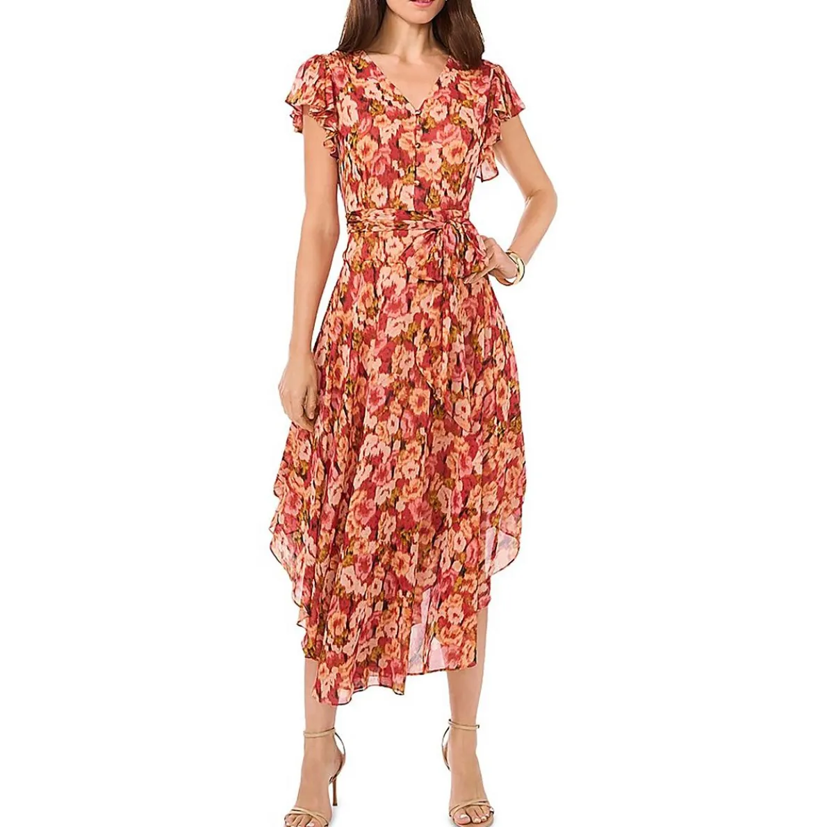 Floral V-Neck Maxi Dress