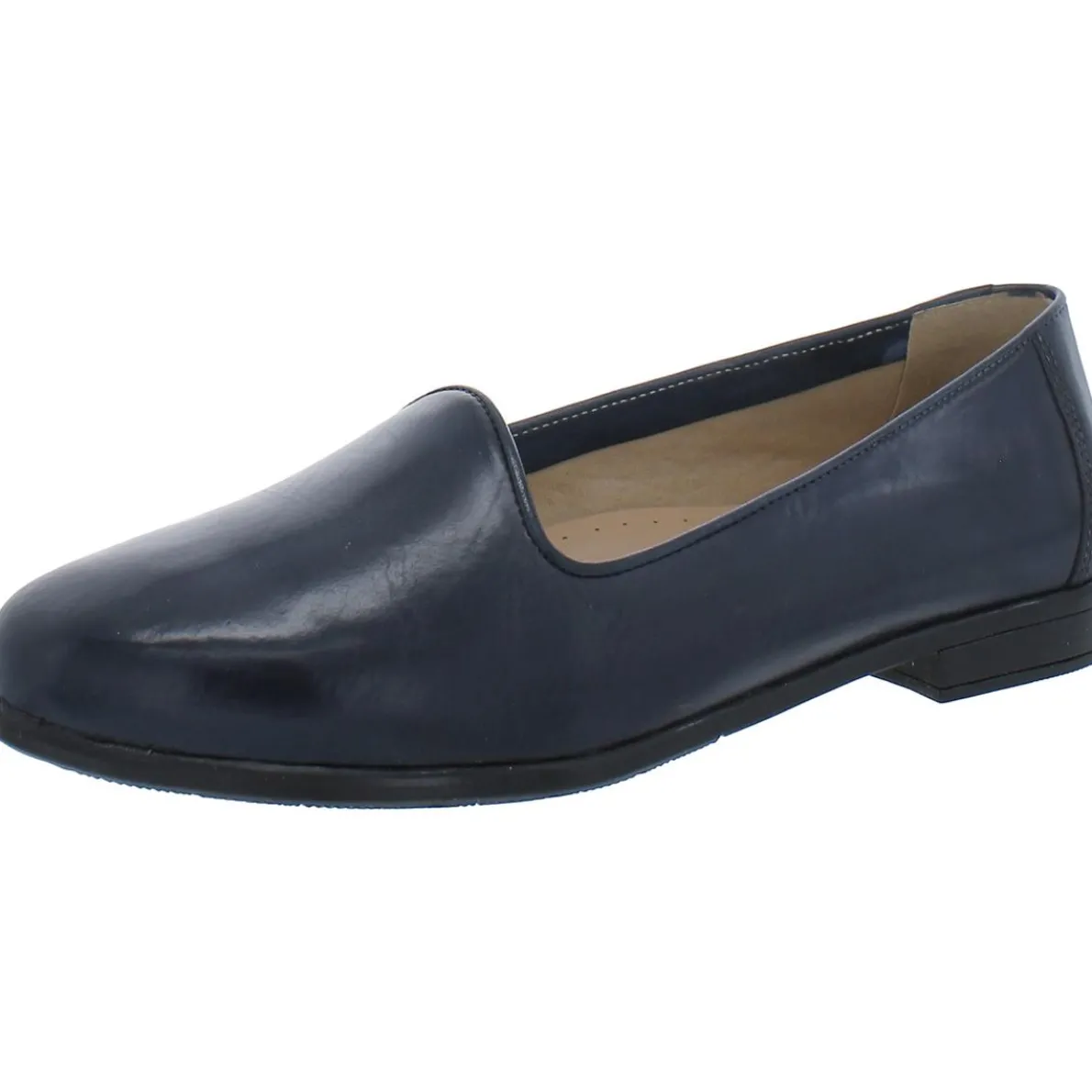 Liz Lux Leather Slip On Loafers