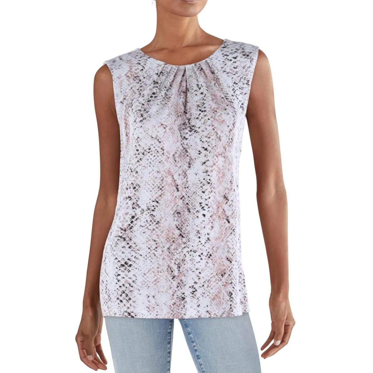 Printed Ruched Blouse