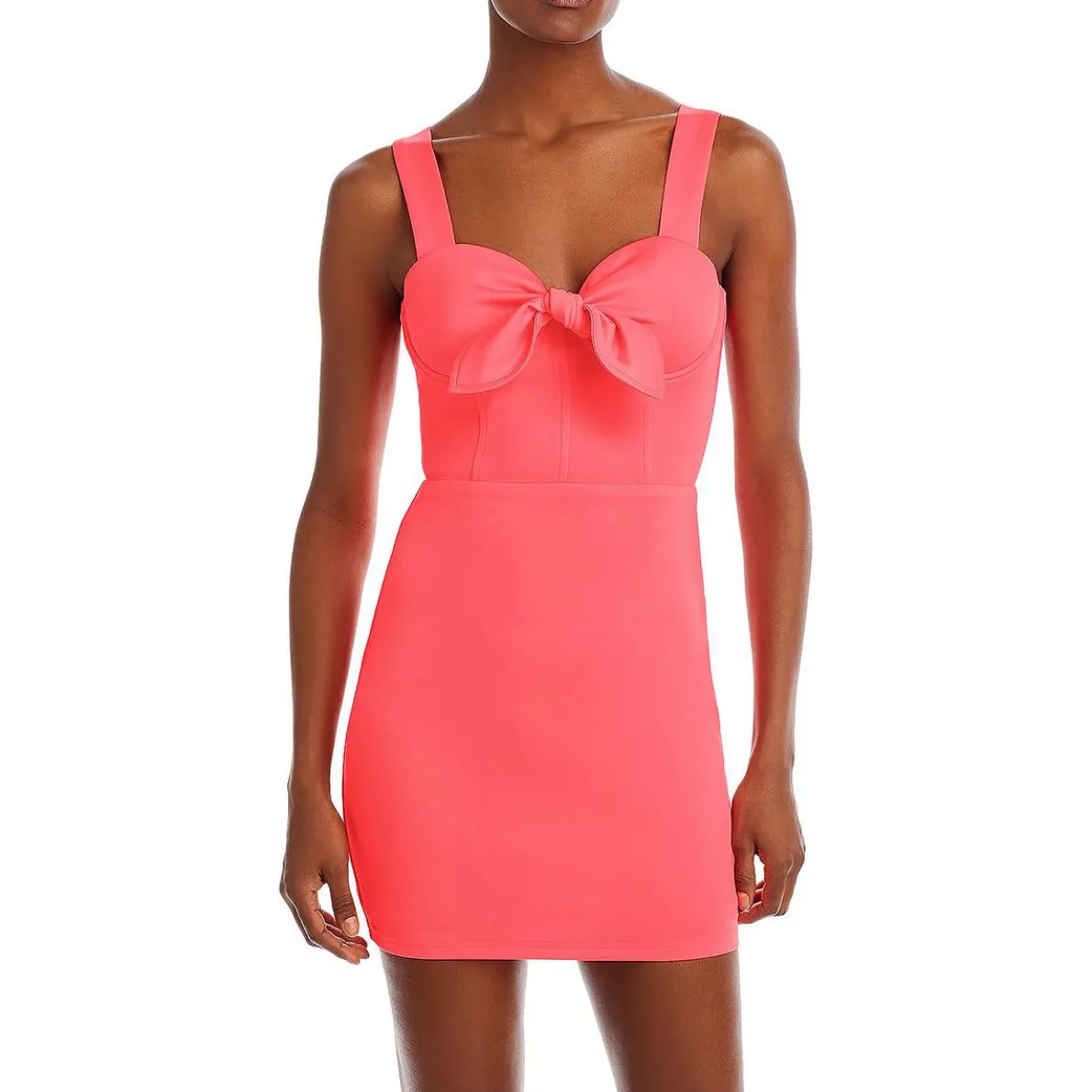 Knot-Front sleeveless Mini Dress