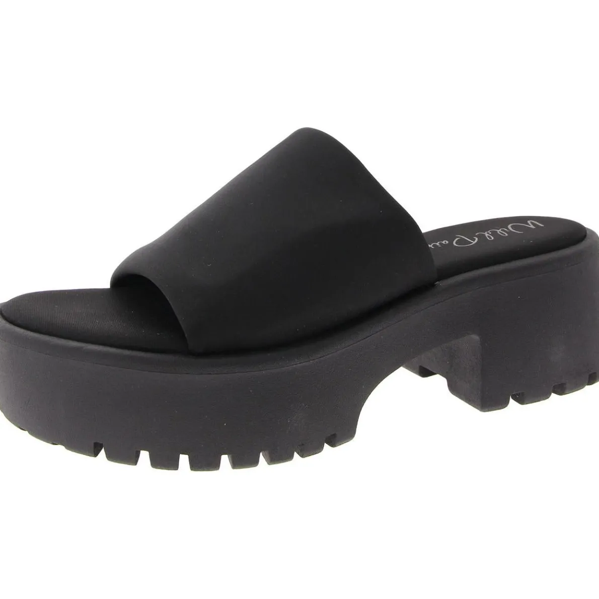 Questt Faux Leather Open Toe Slide Sandals