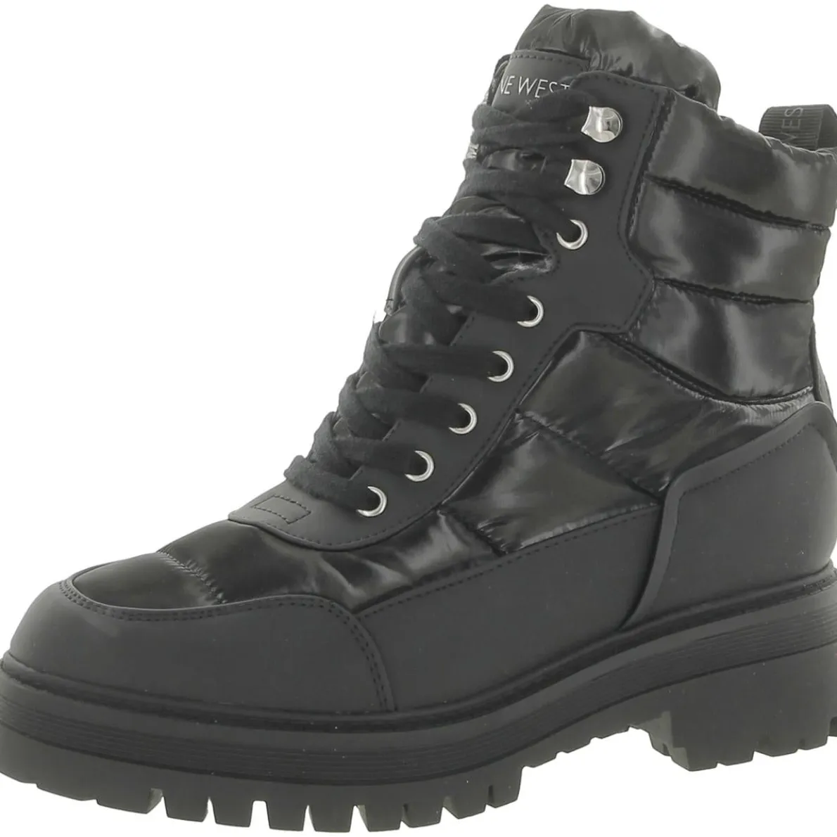 Quilted Faux Fur Lined Combat & Lace-up Boots