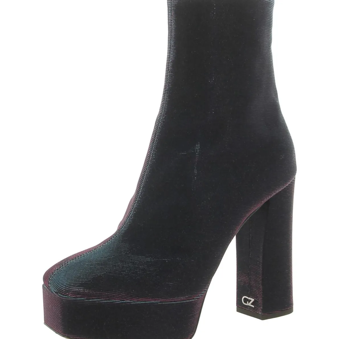 Notturna Iridescent Square Toe Mid-Calf Boots