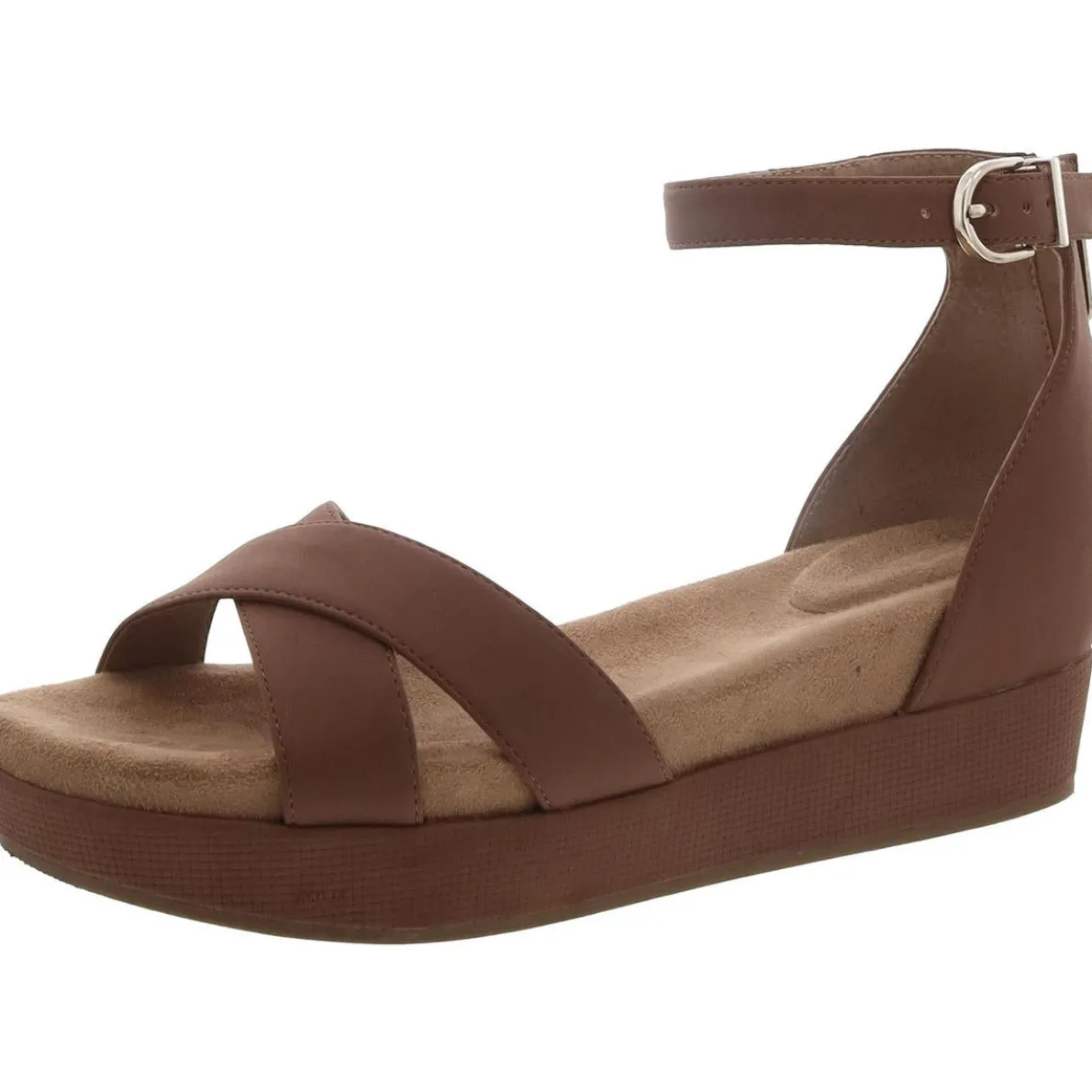 Evieen Nubuck Buckle Platform Sandals