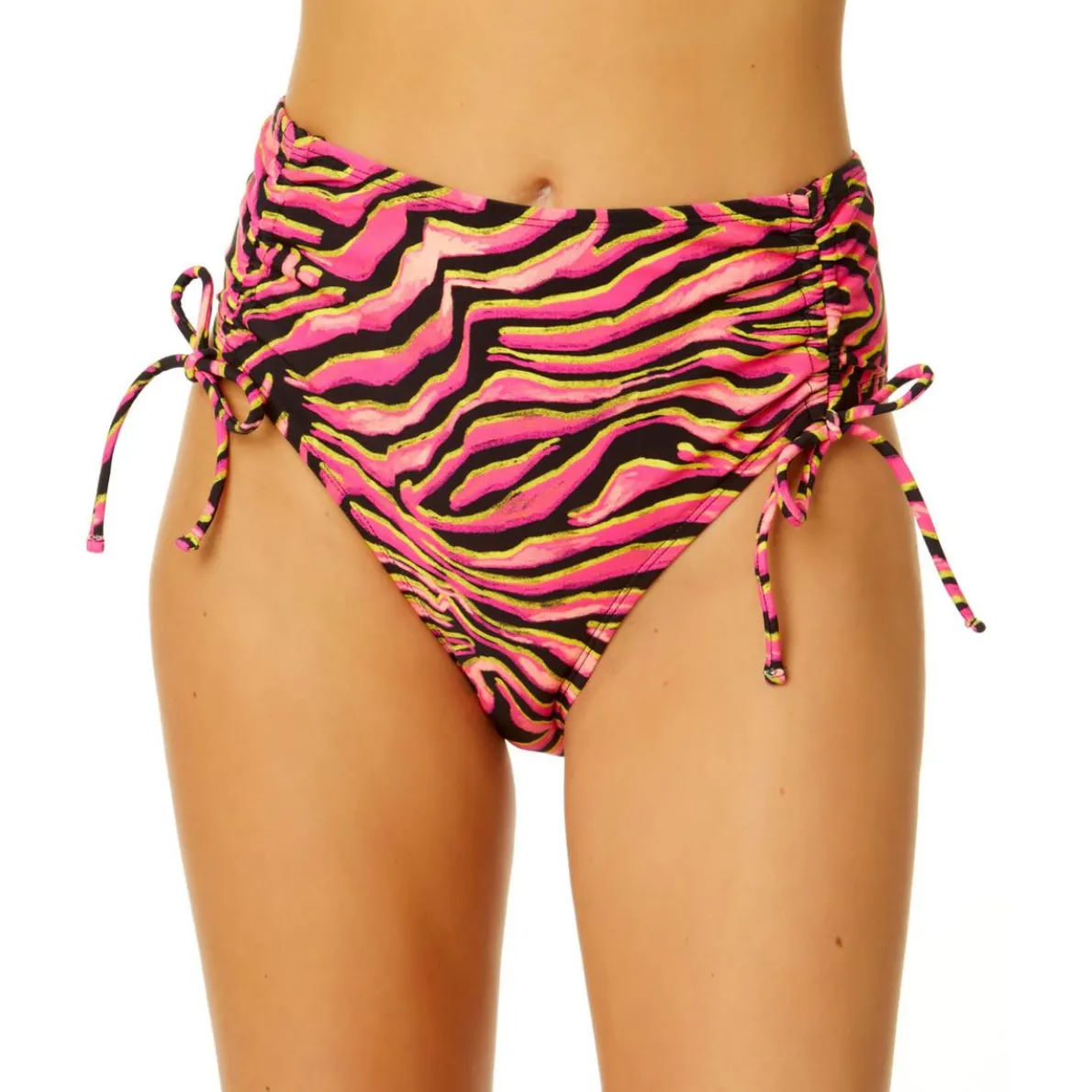 Juniors High Waist Cinched Swim Bottom Separates