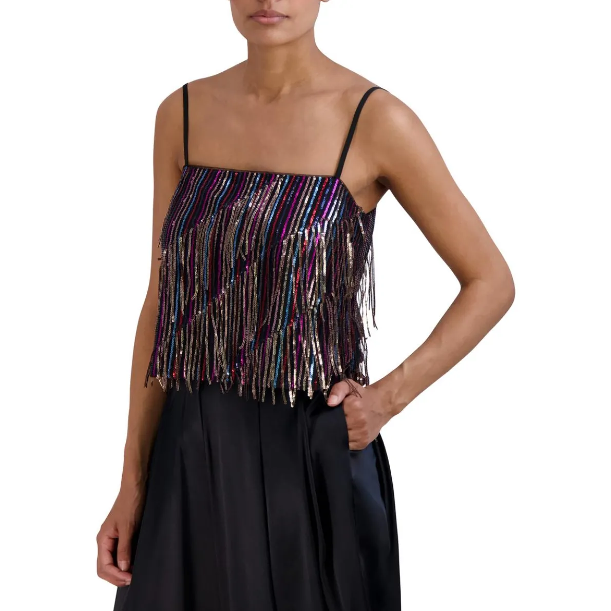 Sequined Fringe Cropped