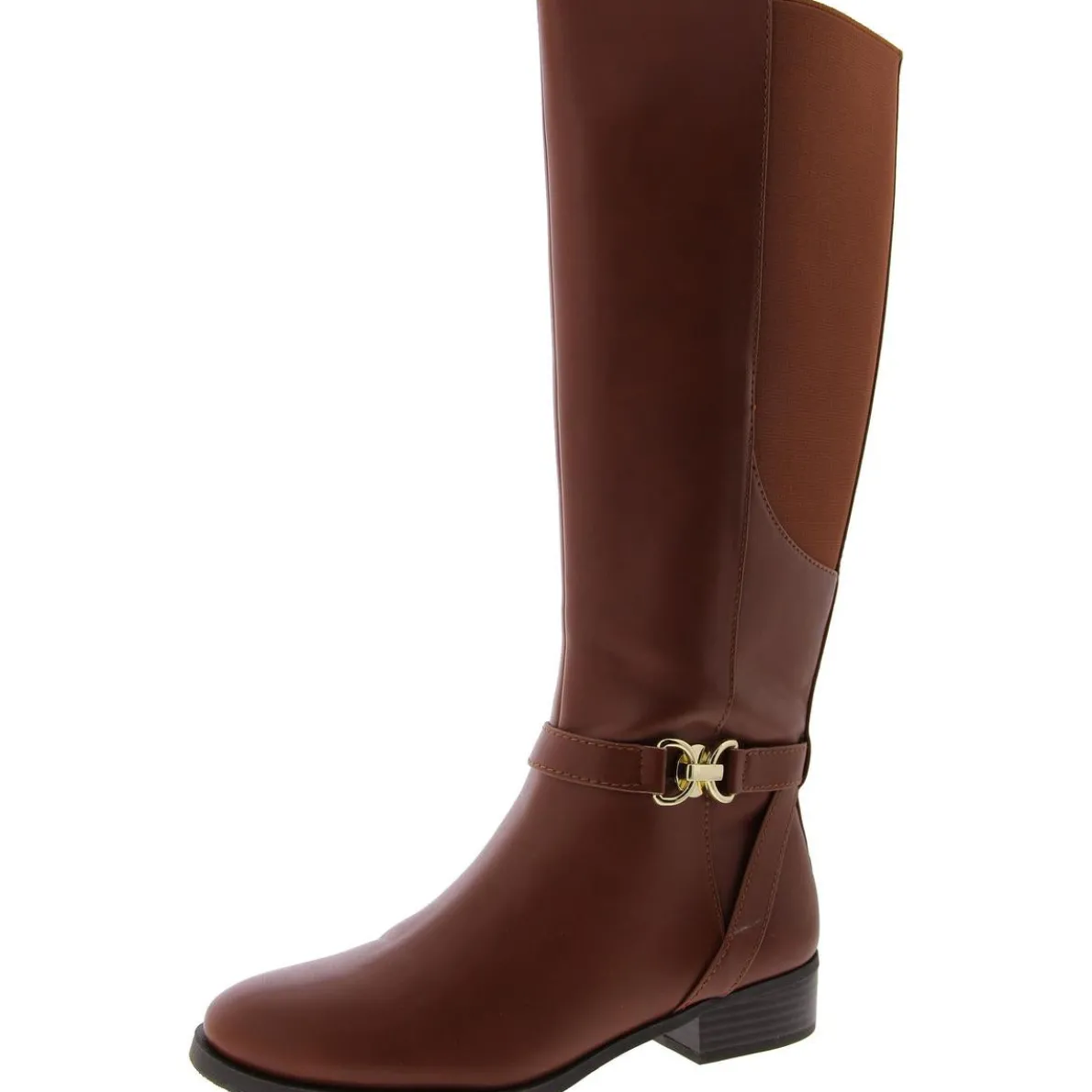 Faron Faux Leather Round Toe Mid-Calf Boots