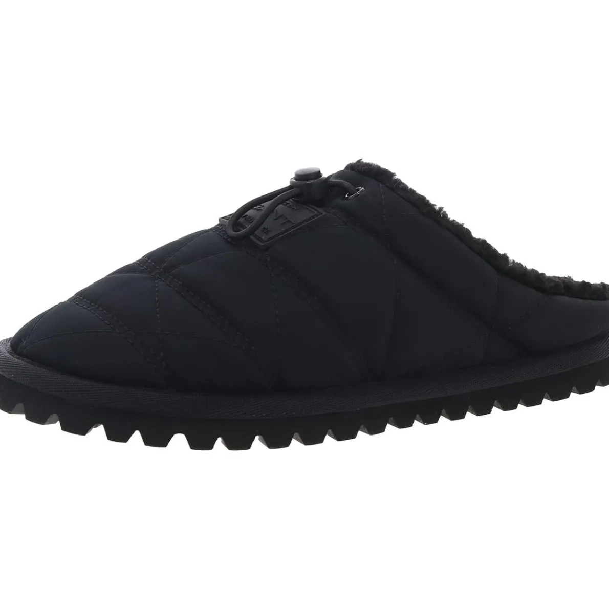 Homesy Faux Fur Lined Quilted Slide Slippers