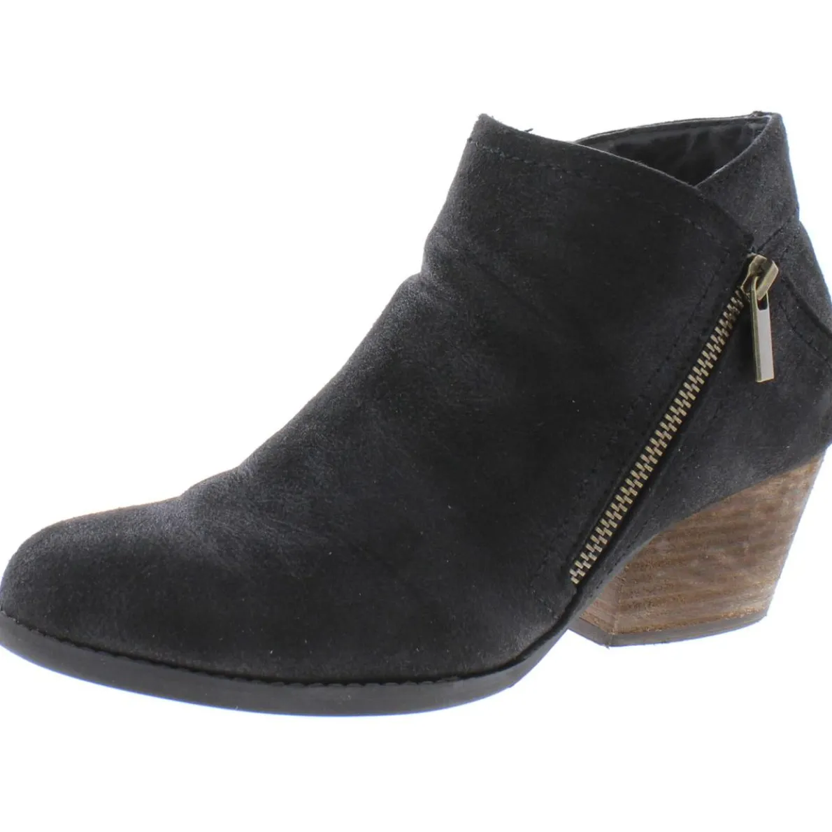 Bobbi Zipper Block Heel Booties