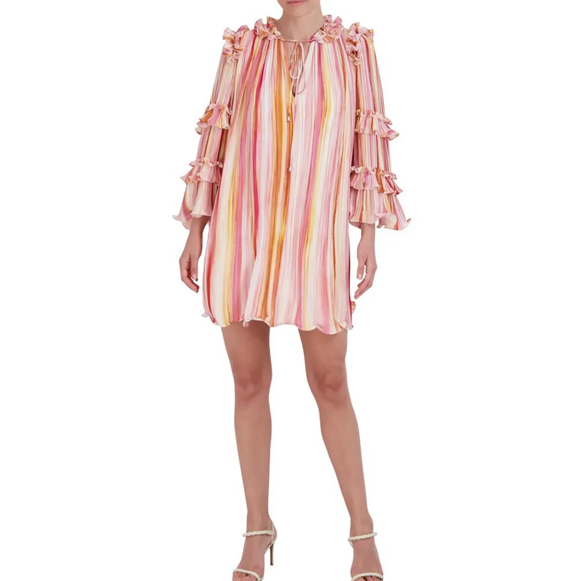 Mini Pleated Shift Dress