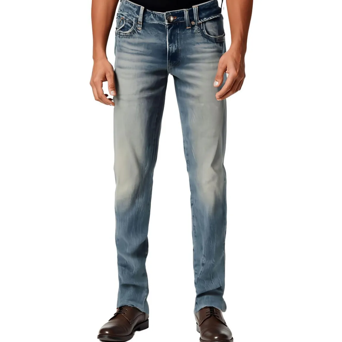Raw Hem Denim Bootcut Jeans