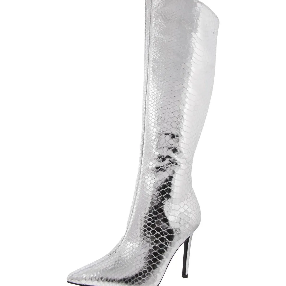 Rajel Snake Print Faux Leather Knee-High Boots