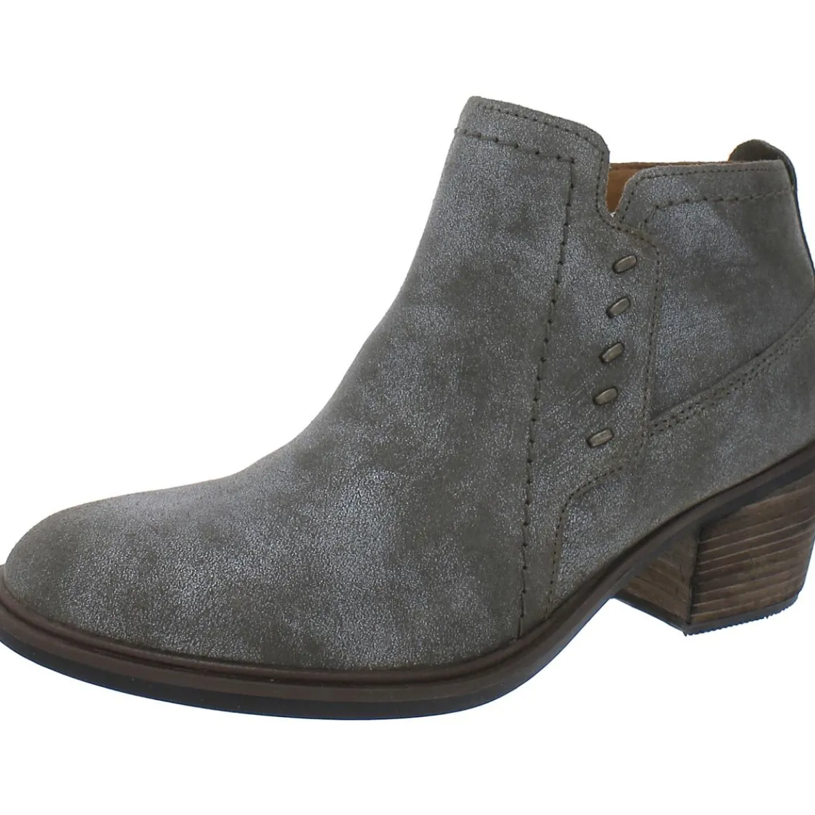 NEVA LO Metallic Block Heel Ankle Boots