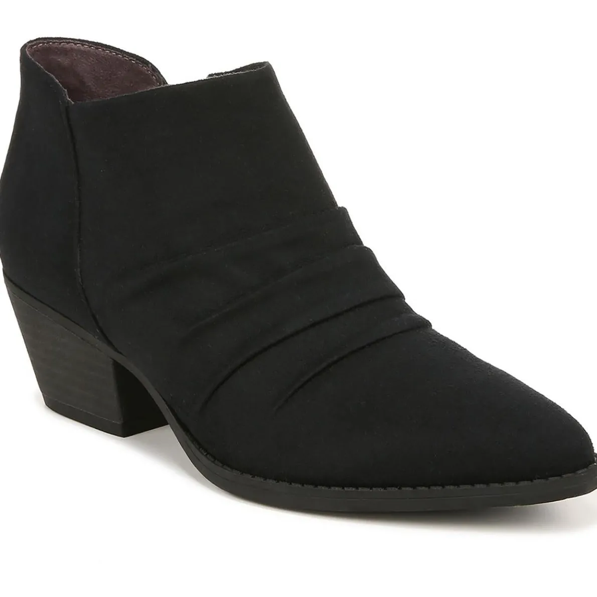 Reba Faux Suede Ruched Booties
