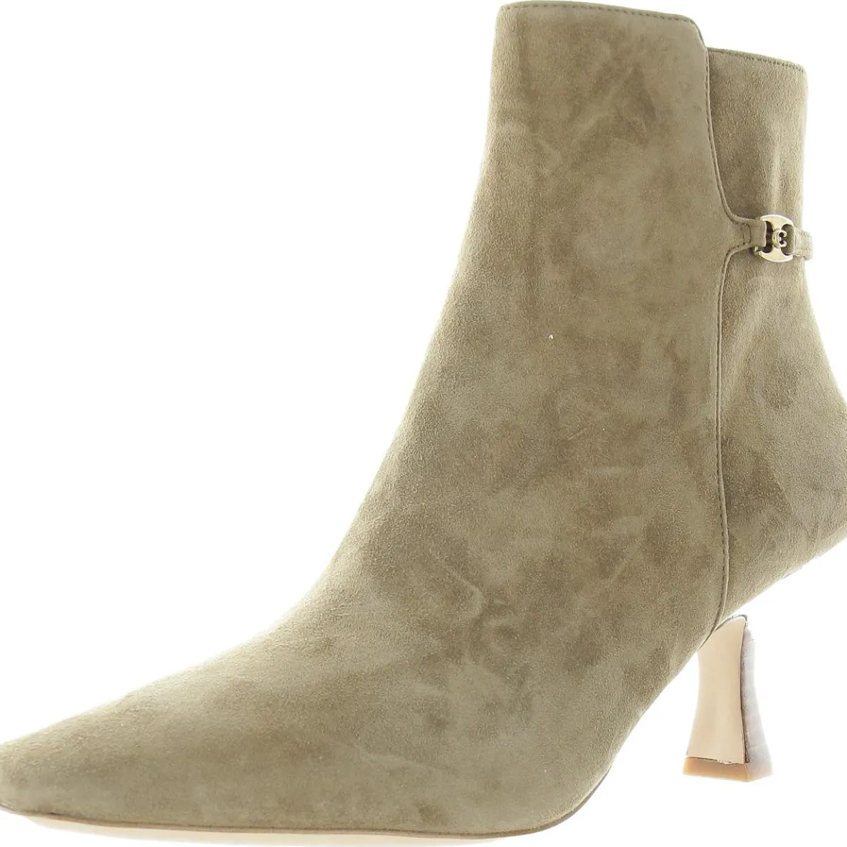 Rebecca Sue Zipper Suede Booties