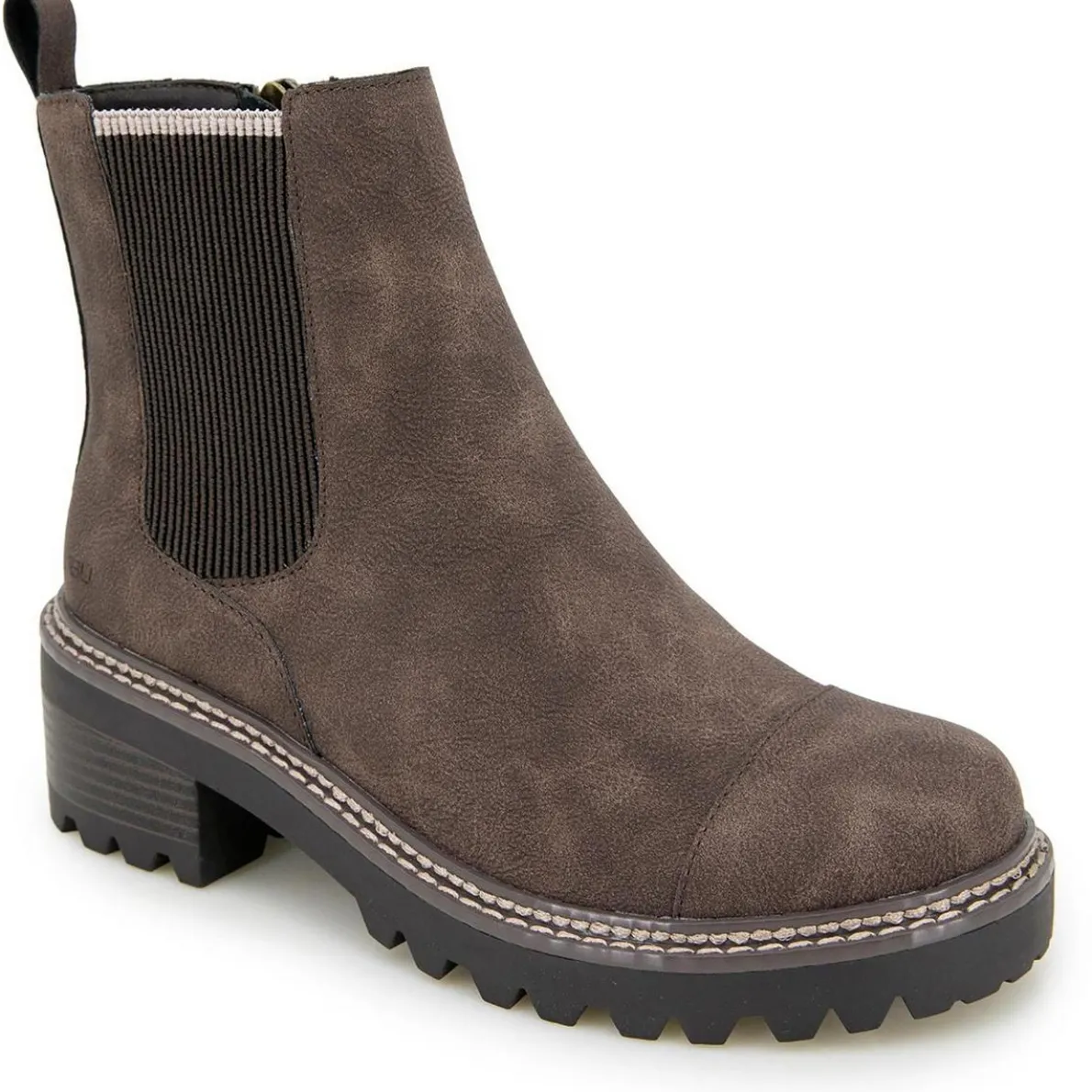 Reed Zipper Leather Booties