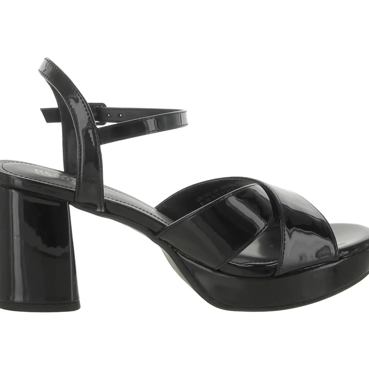 Reeva Patent Ankle Strap Block Heel
