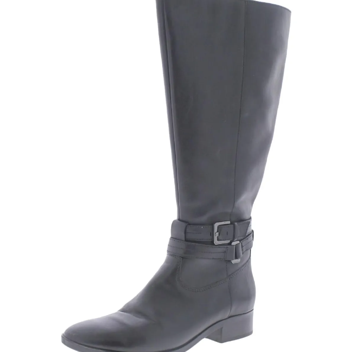 REID Wide Calf Leather Knee-High Boots