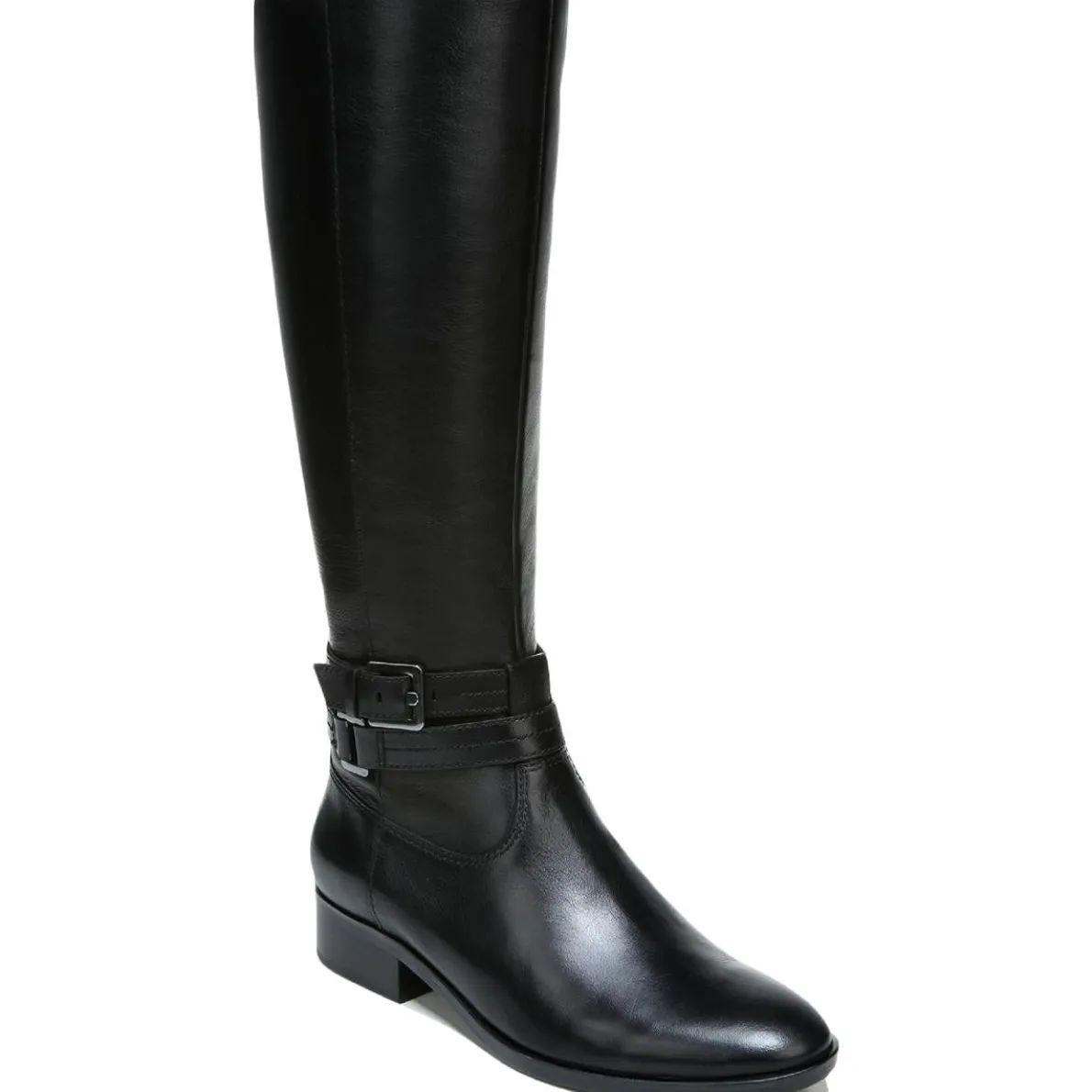 REID Wide Calf Leather Knee-High Boots