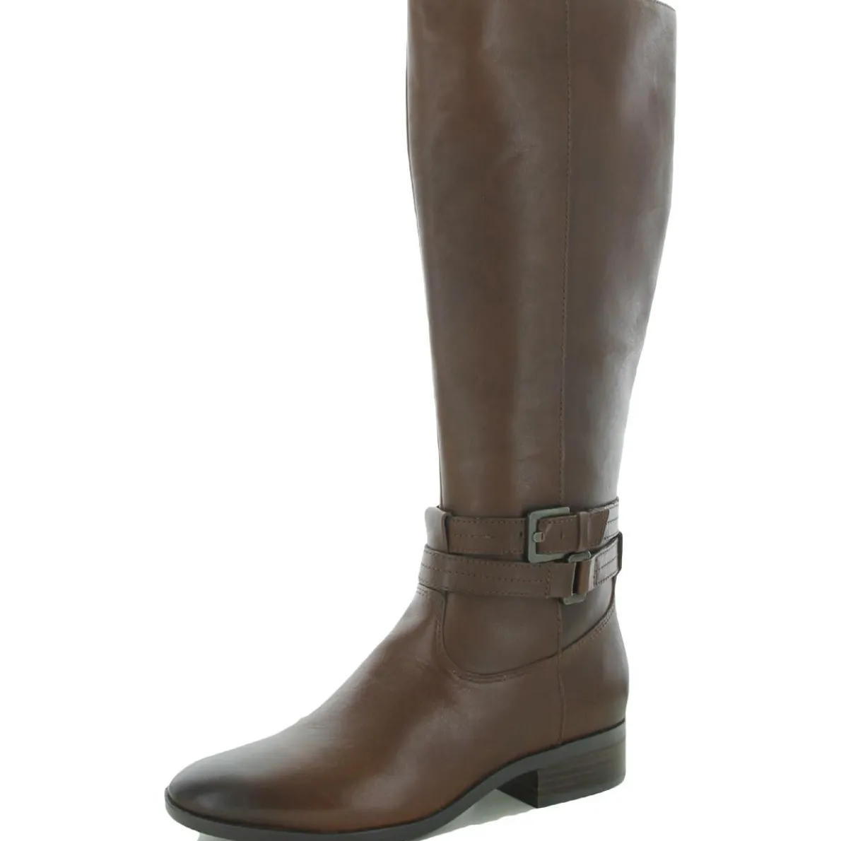 REID Wide Calf Leather Knee-High Boots