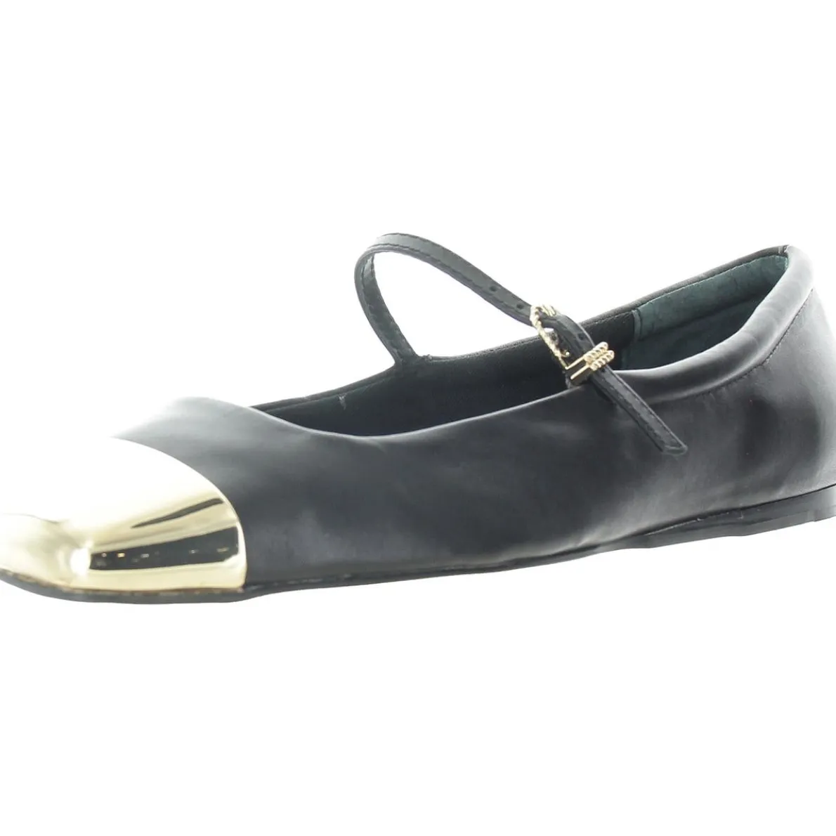 Reyes Toe Cap Leather Ballet Flats