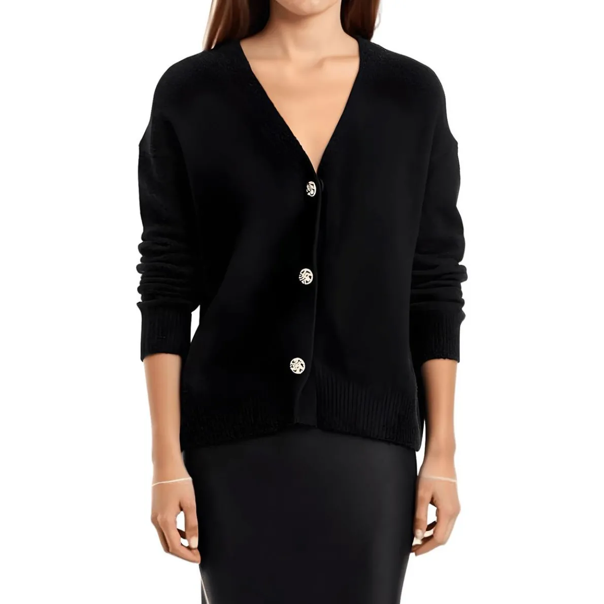 Rhinestone Alpaca Cardigan Sweater