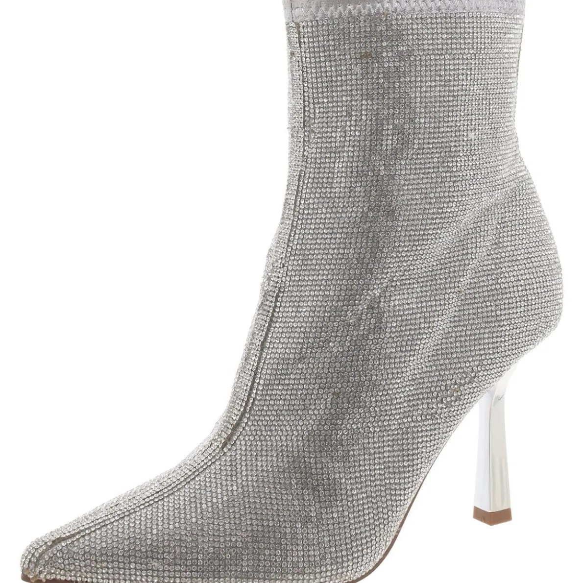 Rhinestone Pointed Toe Ankle Boots