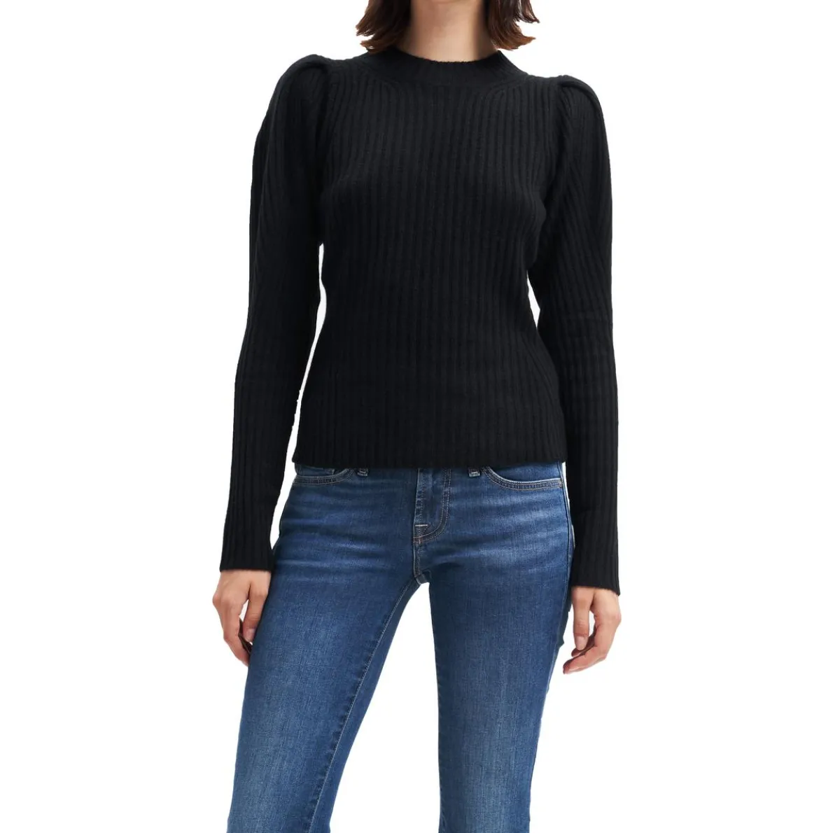 Ribbed Cashmere Pullover Sweater