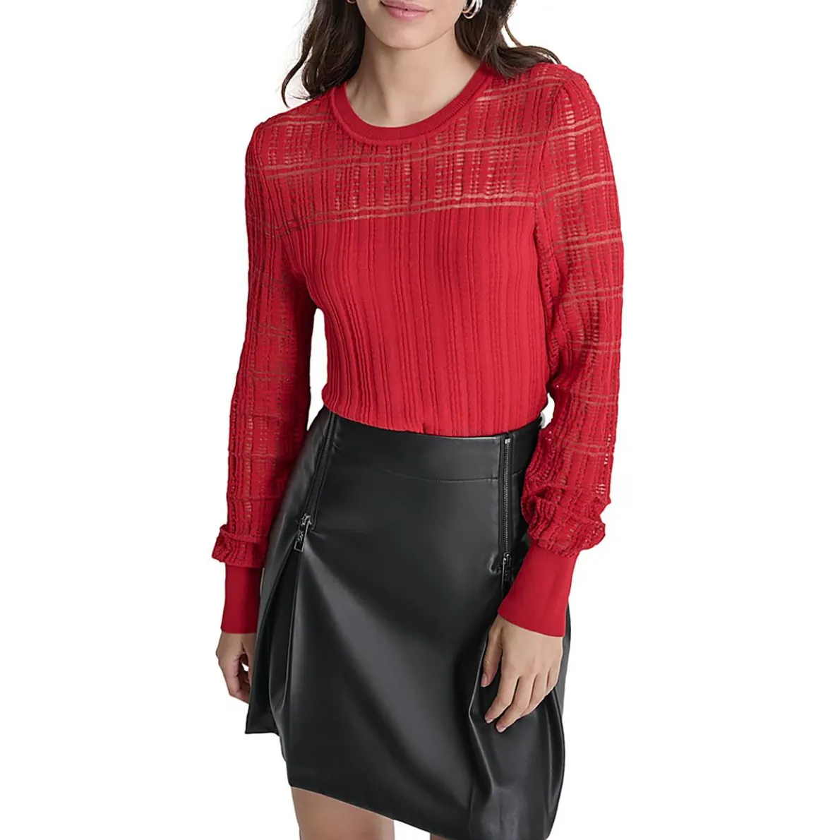 Ribbed Knit Pullover Top