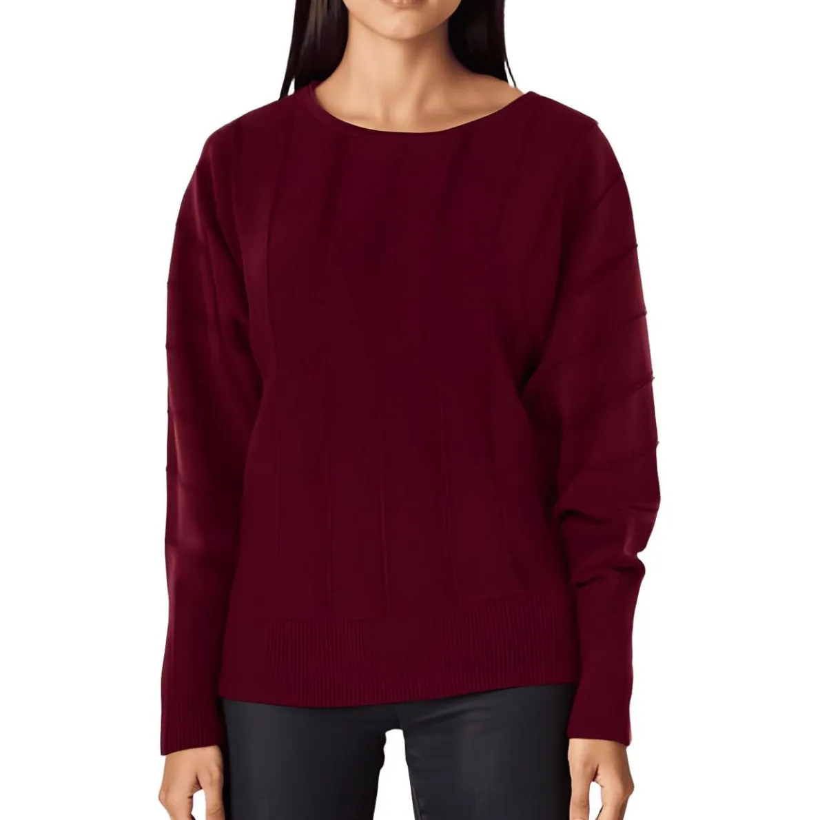 Ribbed Knit Pullover Sweater