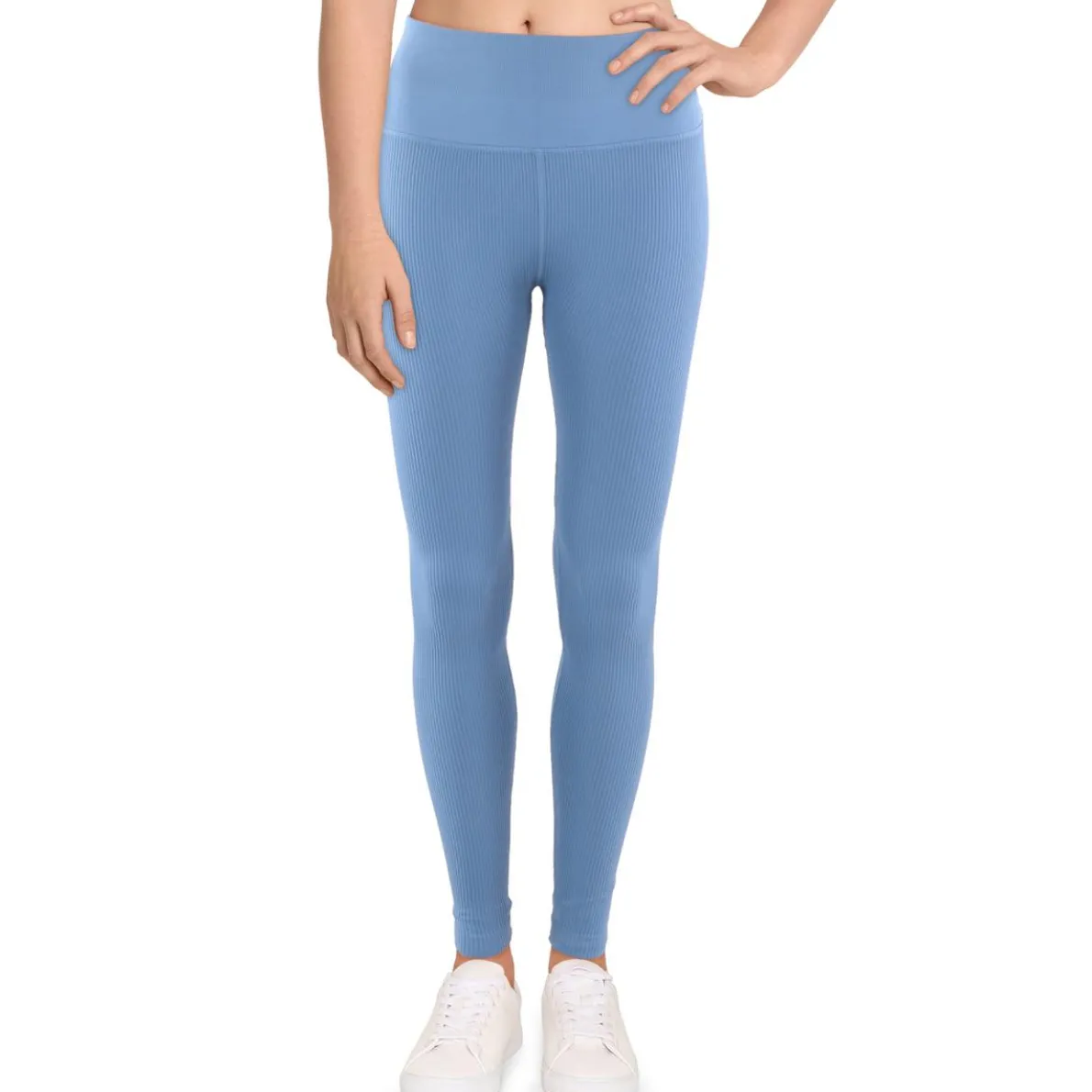 Ribbed Nylon Athletic Leggings