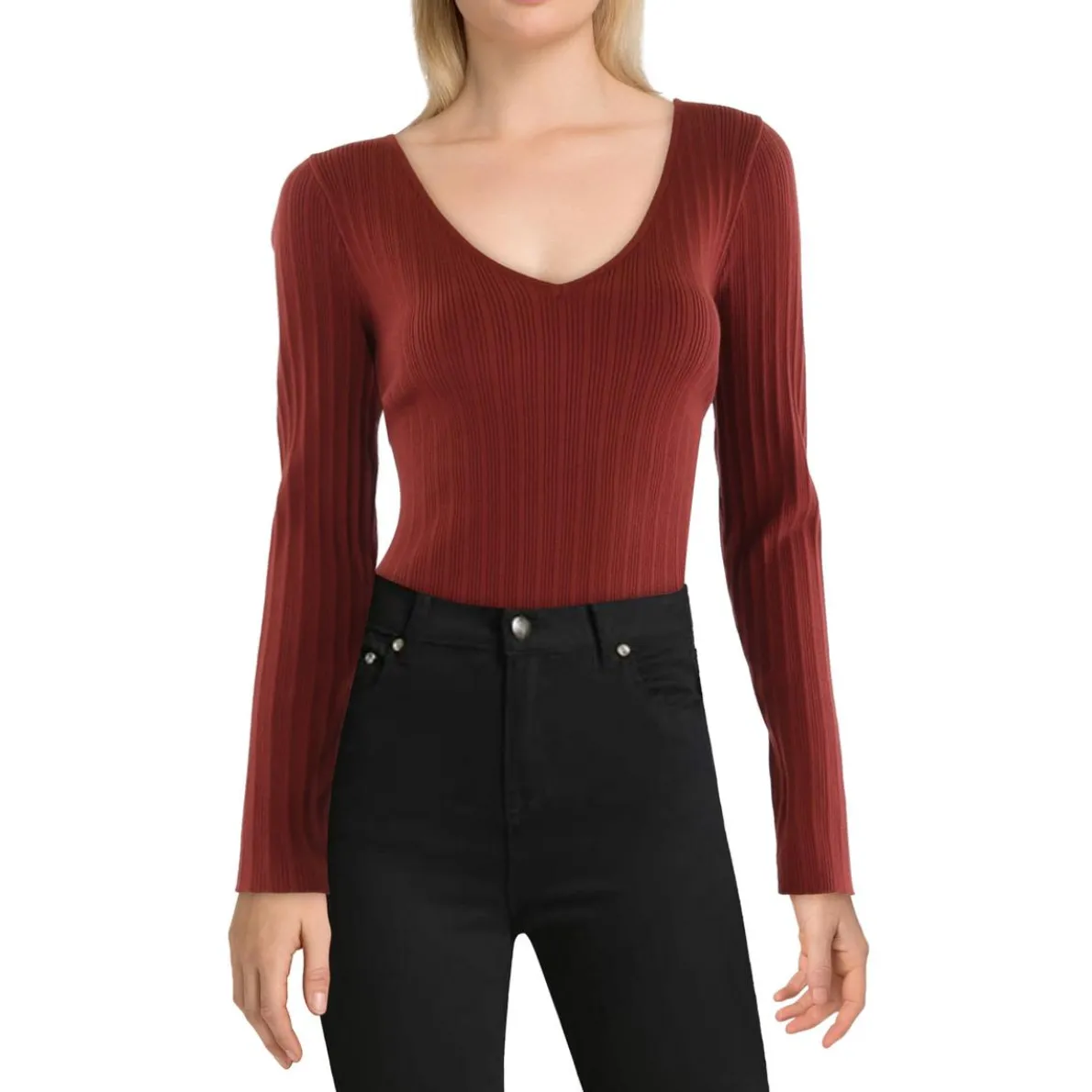 Ribbed Ribbed Knit Bodysuit