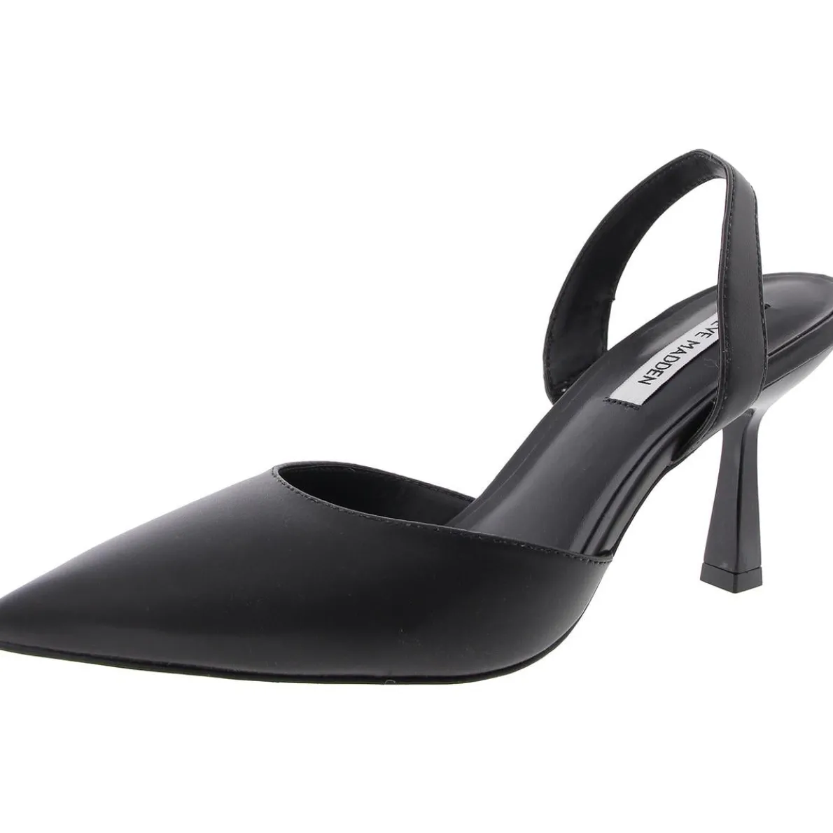 RIBBON Faux Leather Slingback Heels