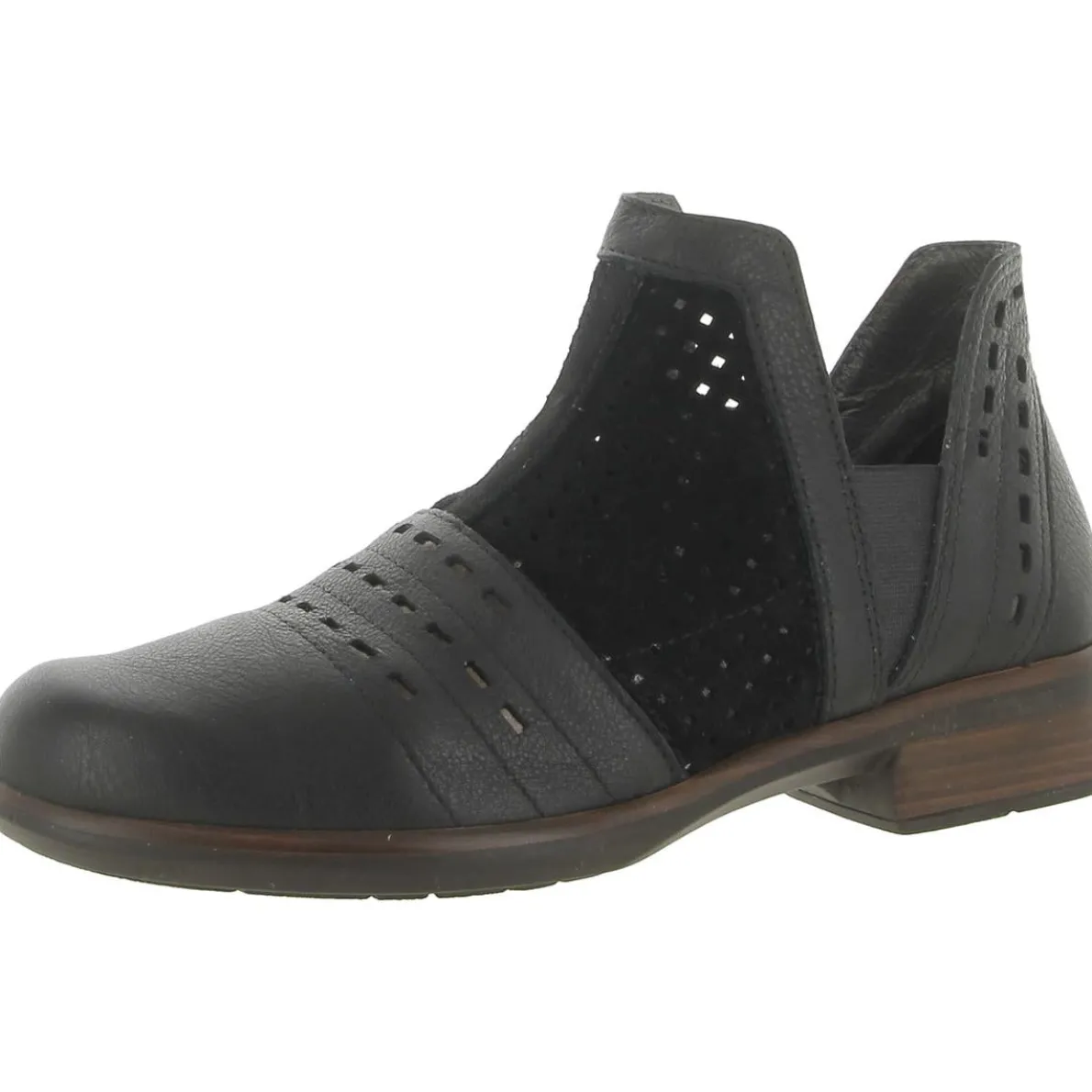 Rivotra Leather Slip-On Ankle Boots