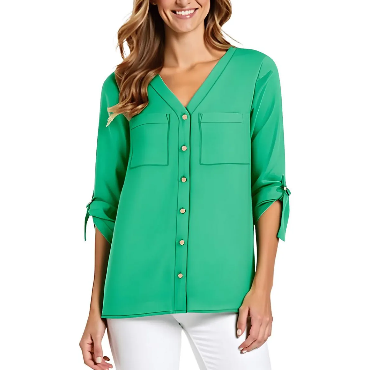 Button-Down Work Wear Button-Down Top
