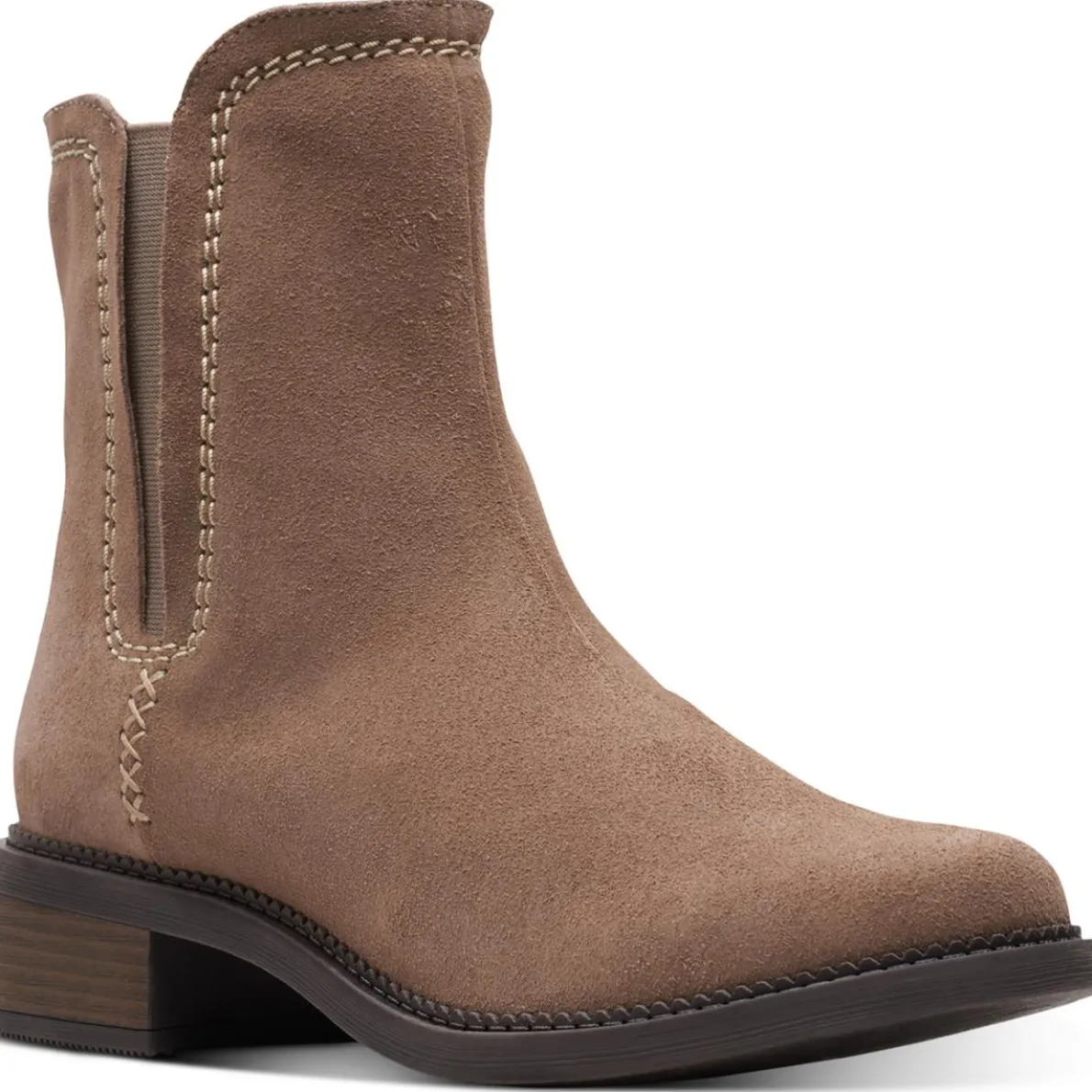 Maye Zip Suede Stretch Booties