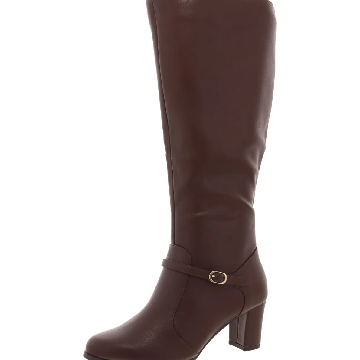 Missy Zipper Faux Leather Knee-High Boots