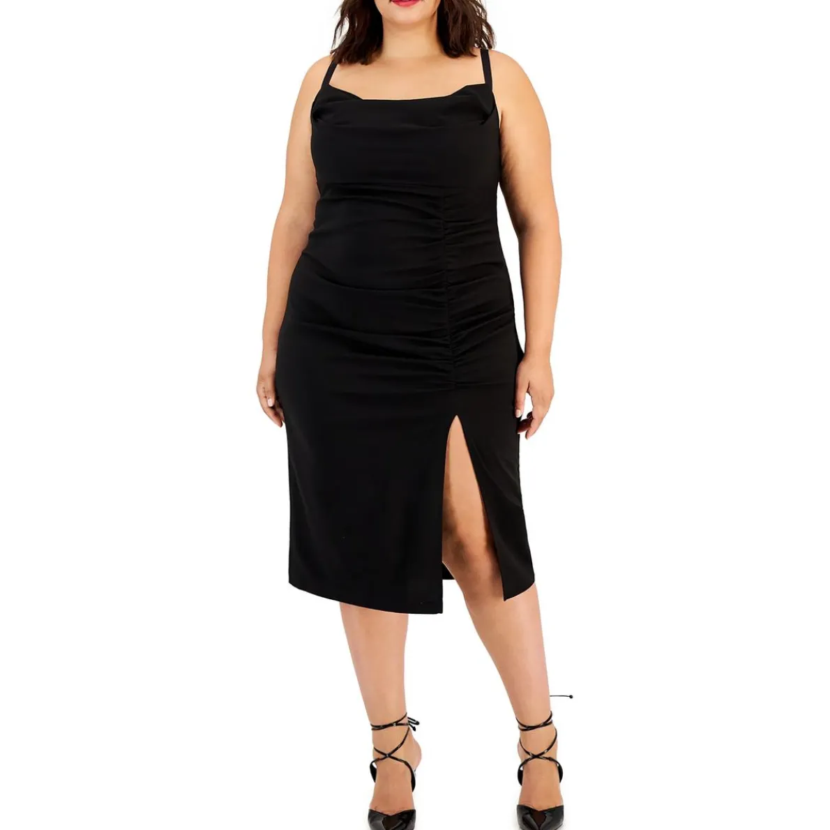 Ruched Drapey Midi Dress