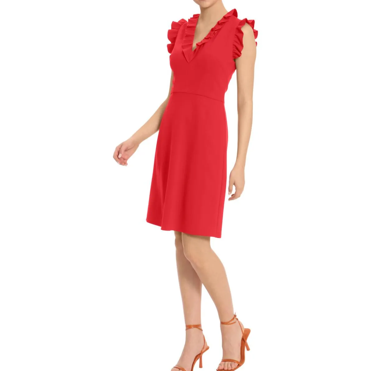 Ruffled Fit & Flare Dress