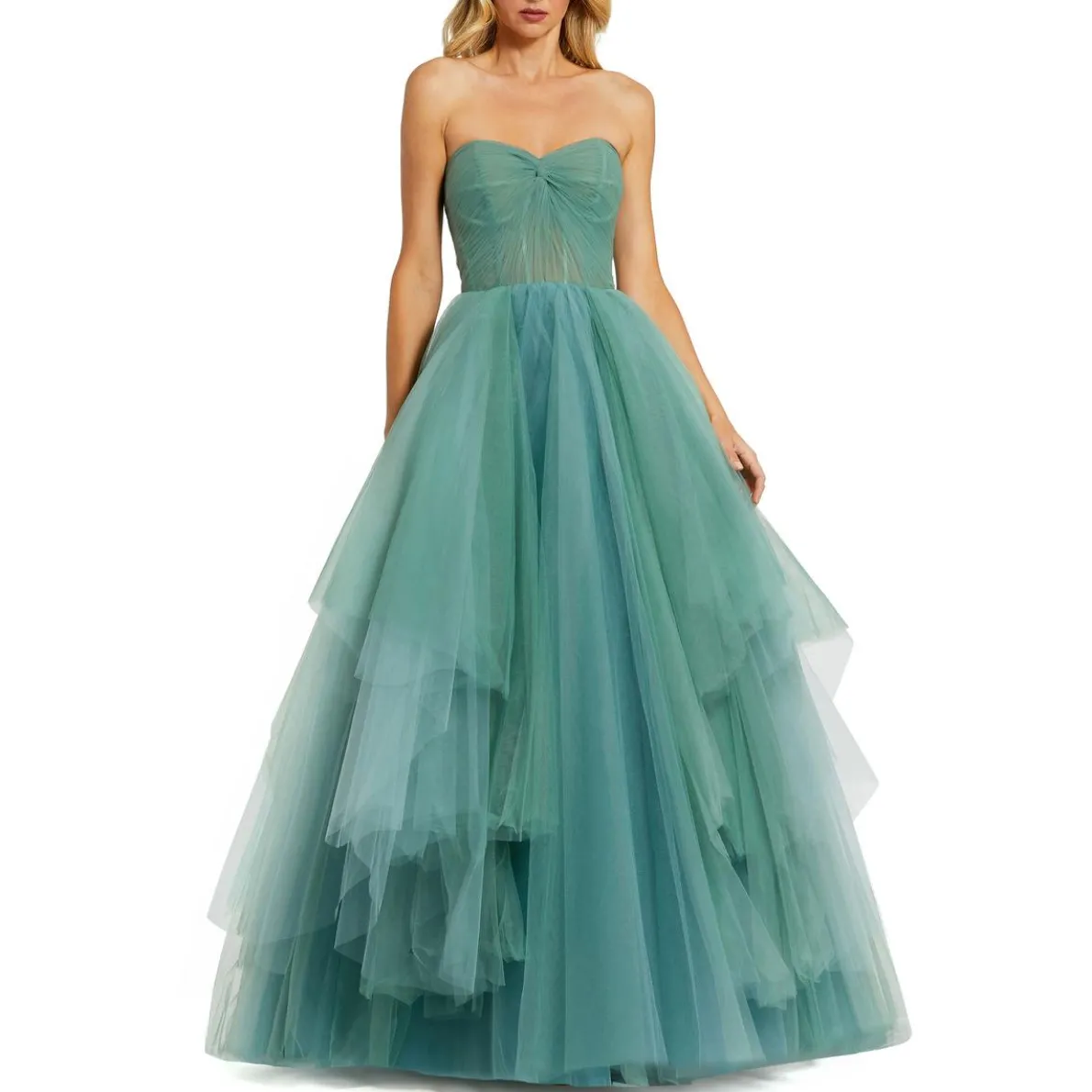 Ruffled Tulle Cocktail And Party Dress