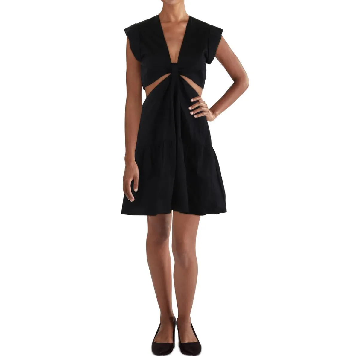 Amanda Cotton Cut-Out Mini Dress