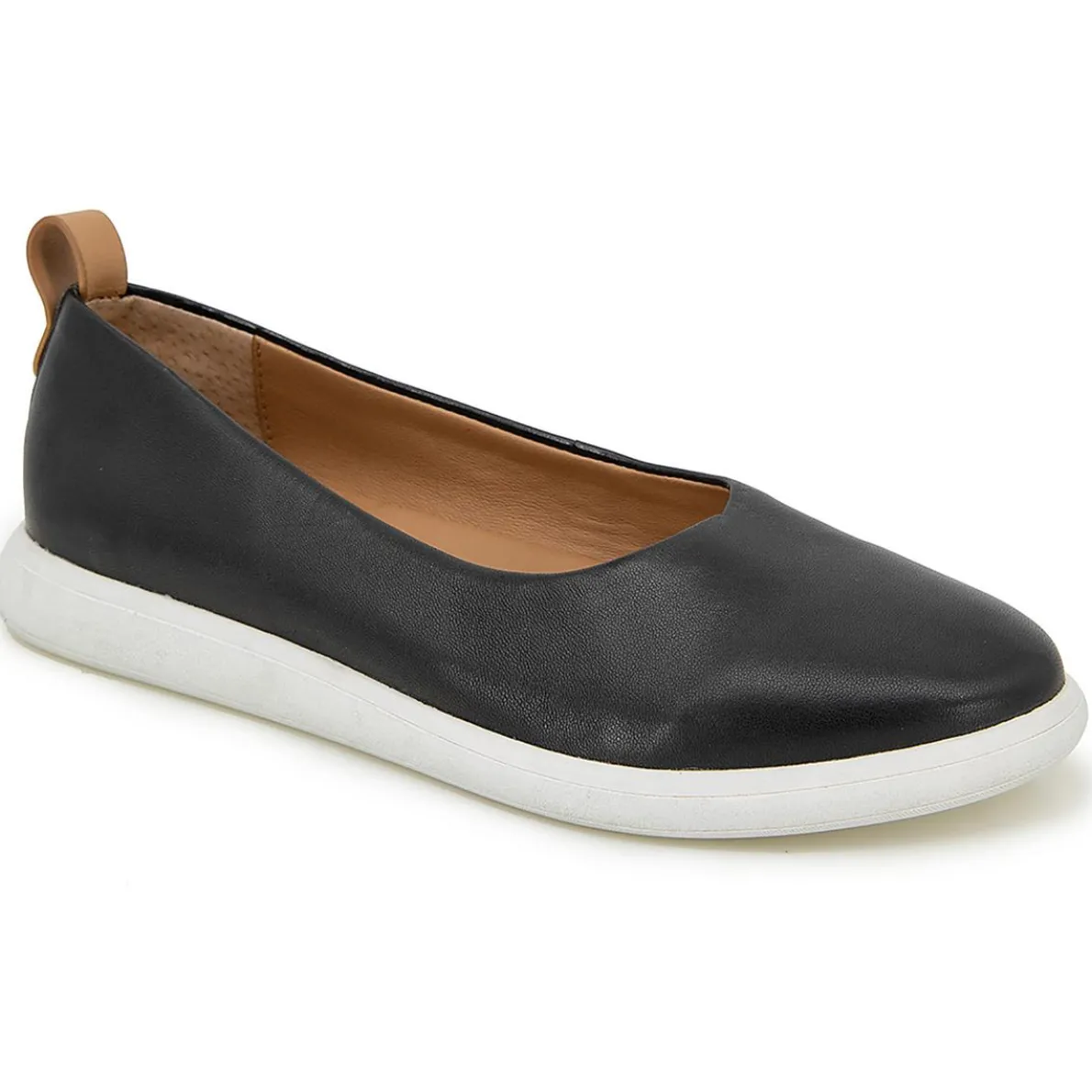 Bella Leather Slip On Flat Shoes