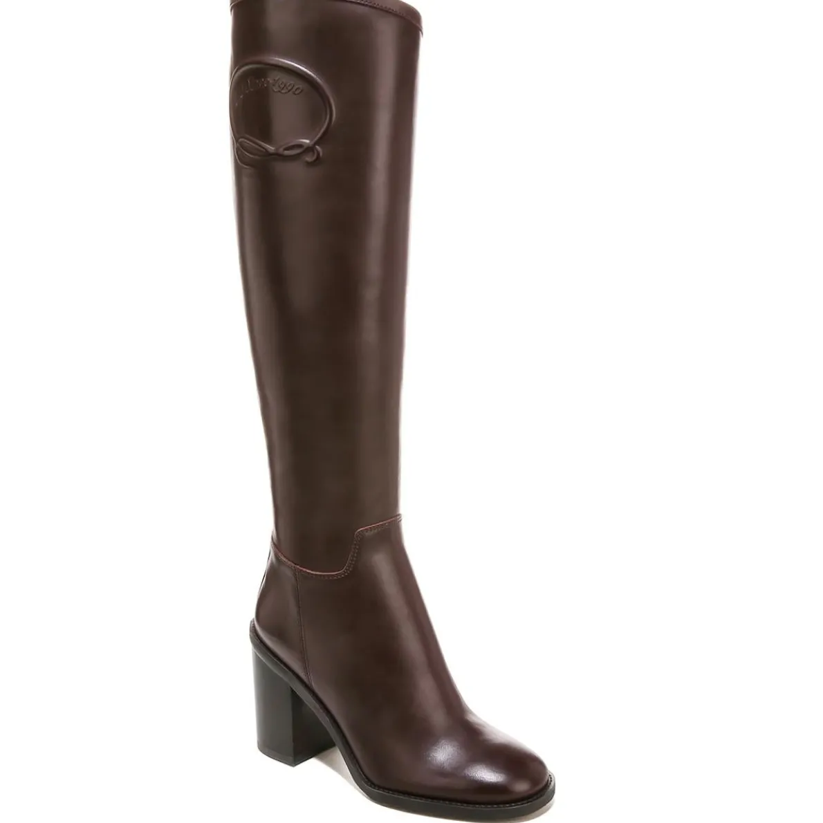 Rivettall Leather Knee-High Boots