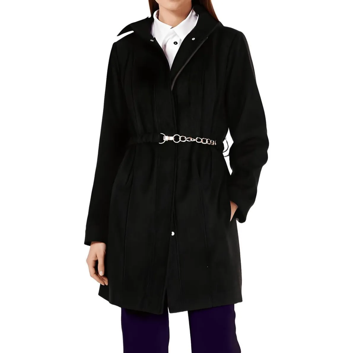 Plus Collar Trench Coat