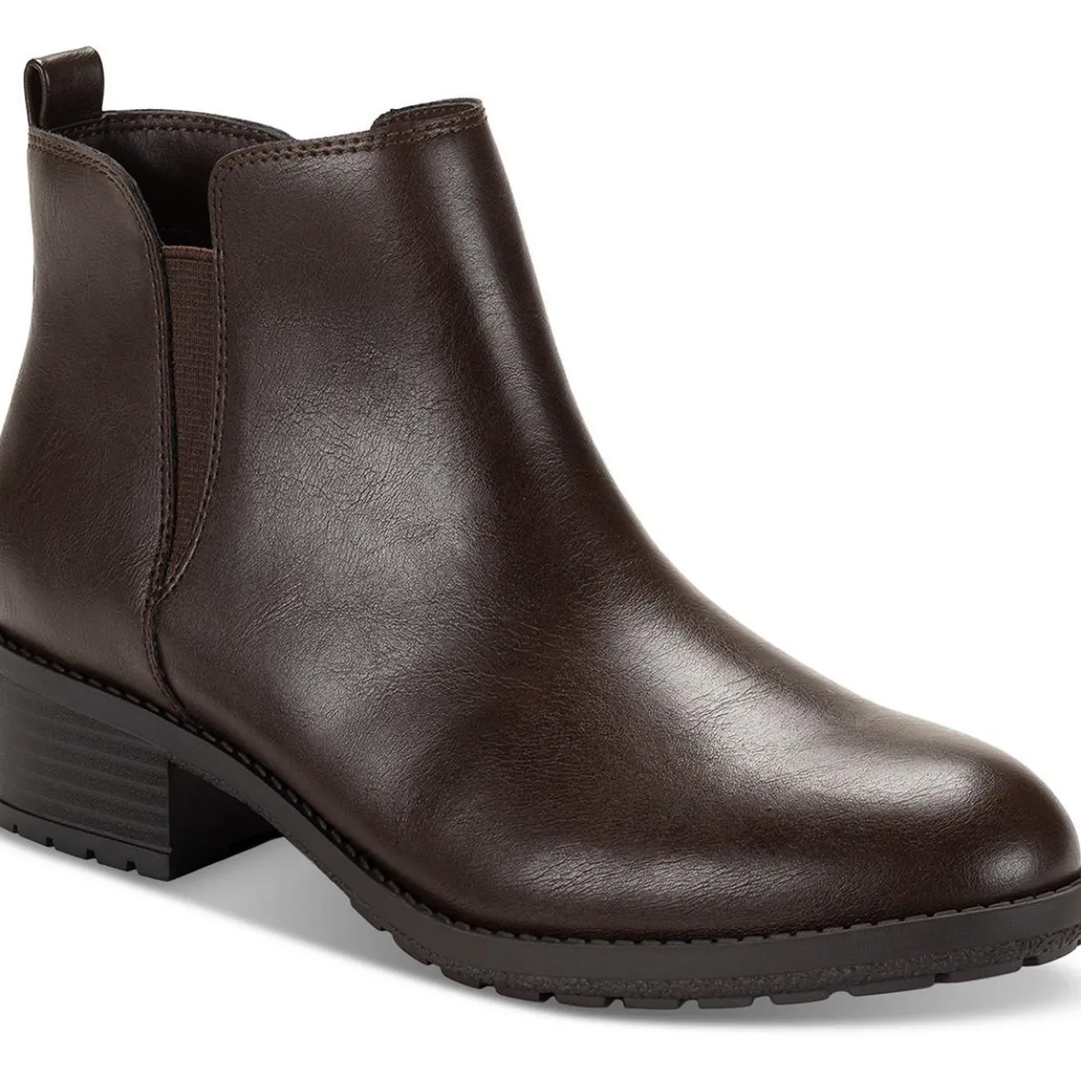 GARNERR Stretch Faux Leather Ankle Boots