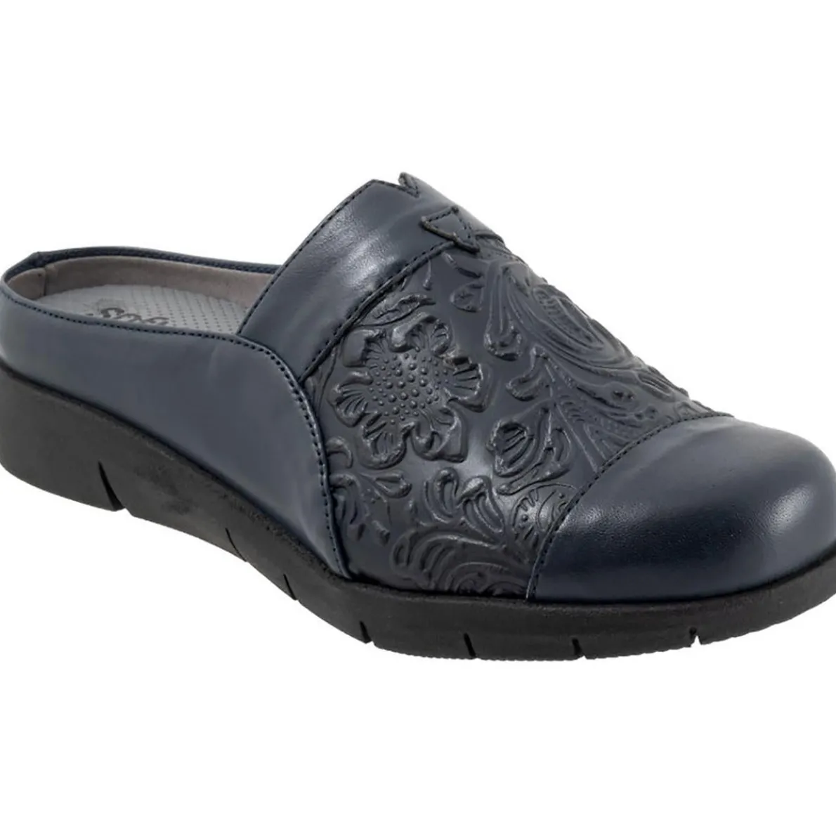 San Marcos Leather Removable Insole Slide Sandals