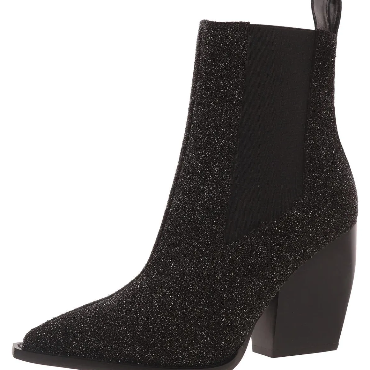 Ria Glitter Leather Ankle Boots