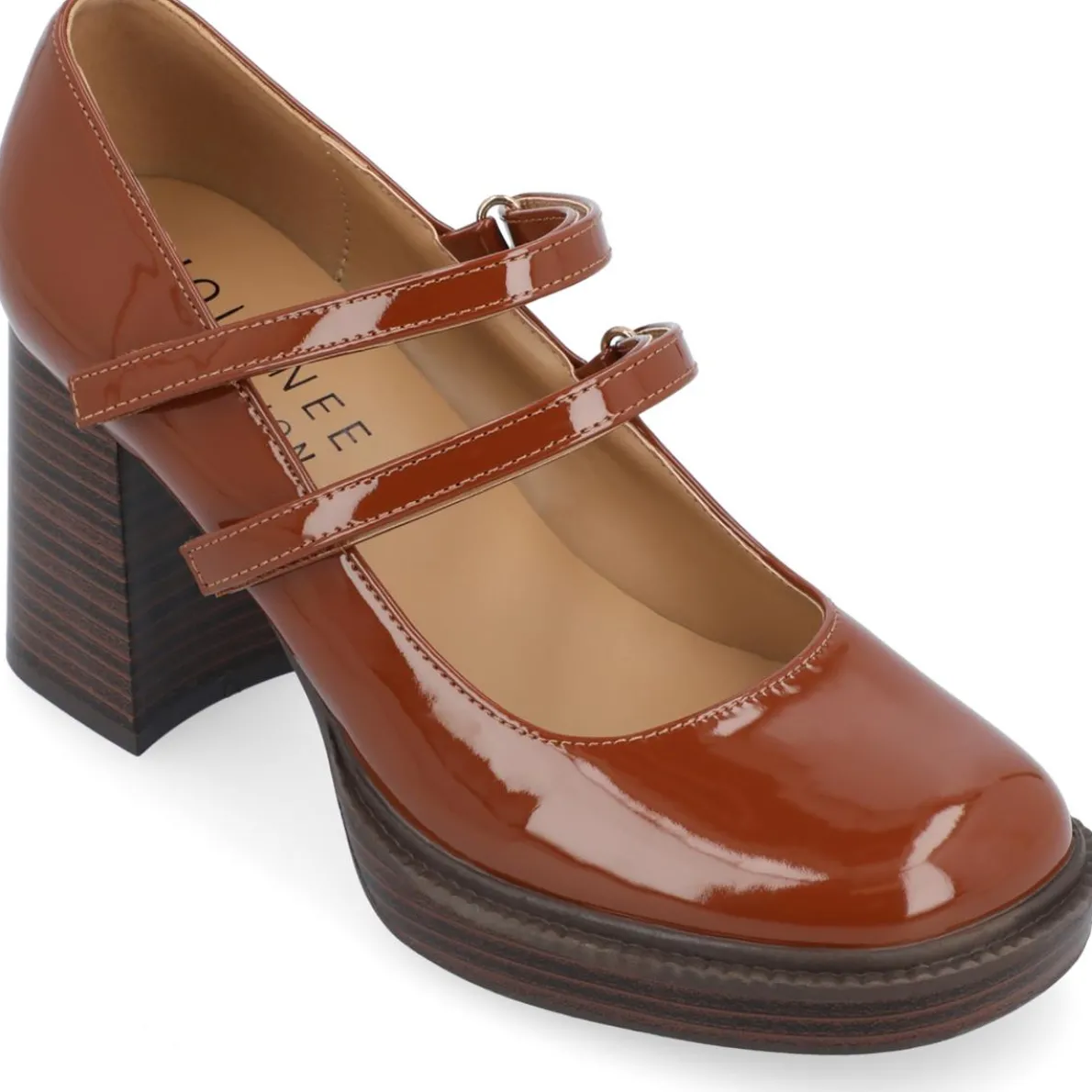 Shasta Adjustable Patent Mary Jane Heels