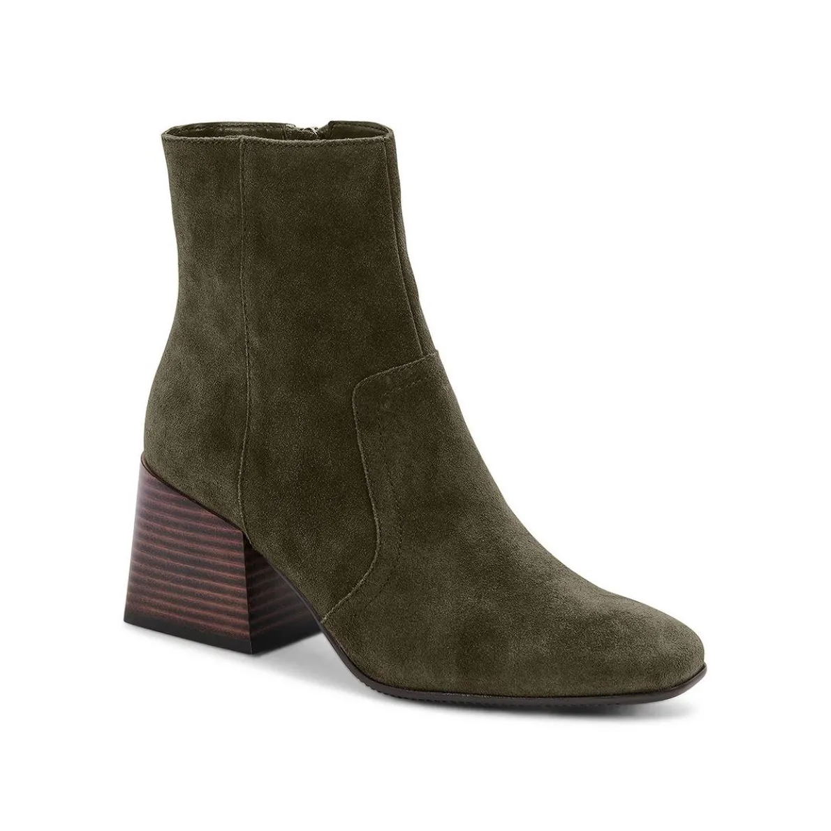 Salome Cow Suede Square To Ankle Boots