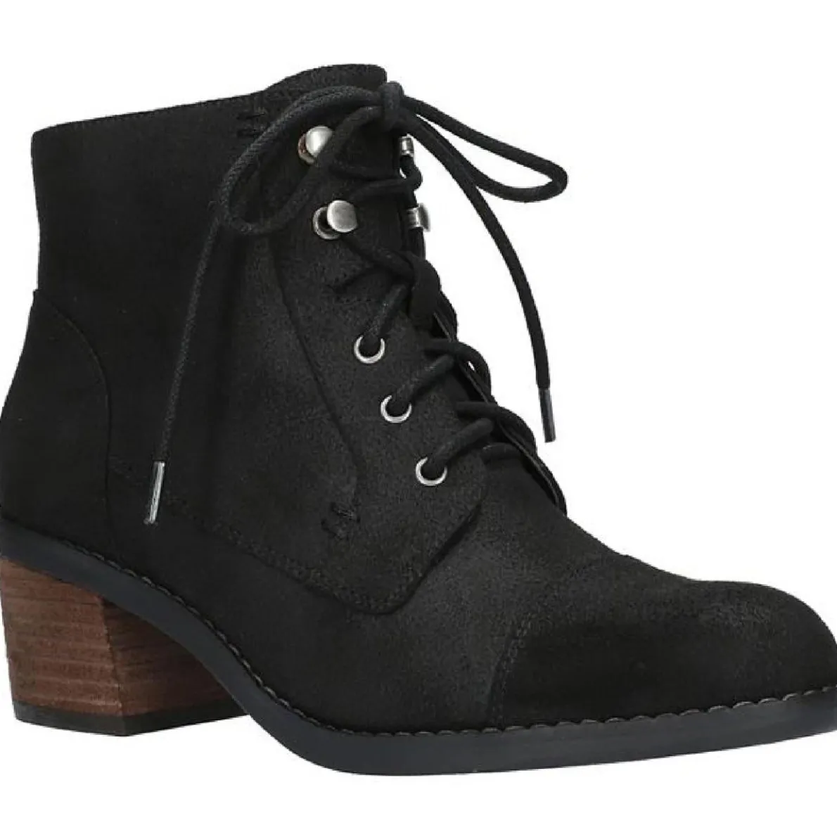 Sarina Faux Suede Ankle Combat & Lace-up Boots